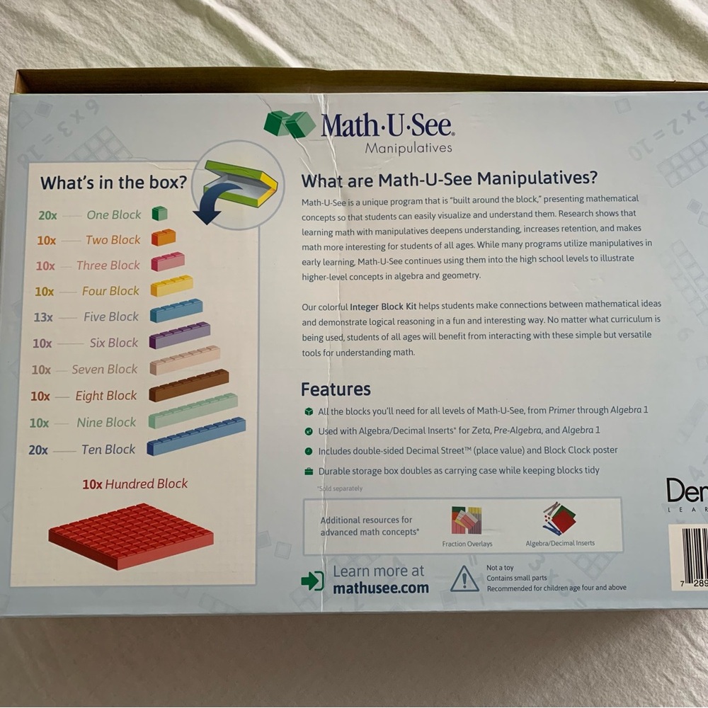Math U See Integer Block Kit - Blue, Red, Green Manipulatives - Picture 5 of 5